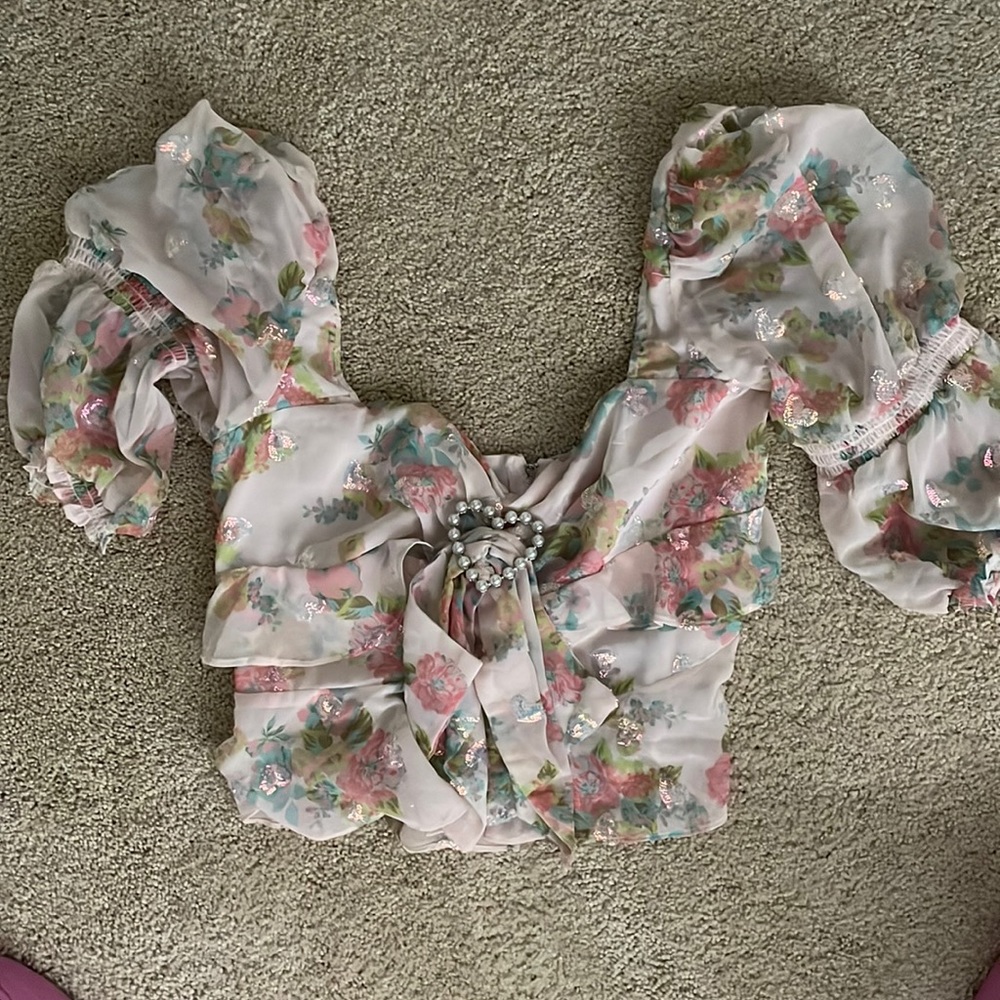 Gorgeous For Love and Lemons ornate crop top